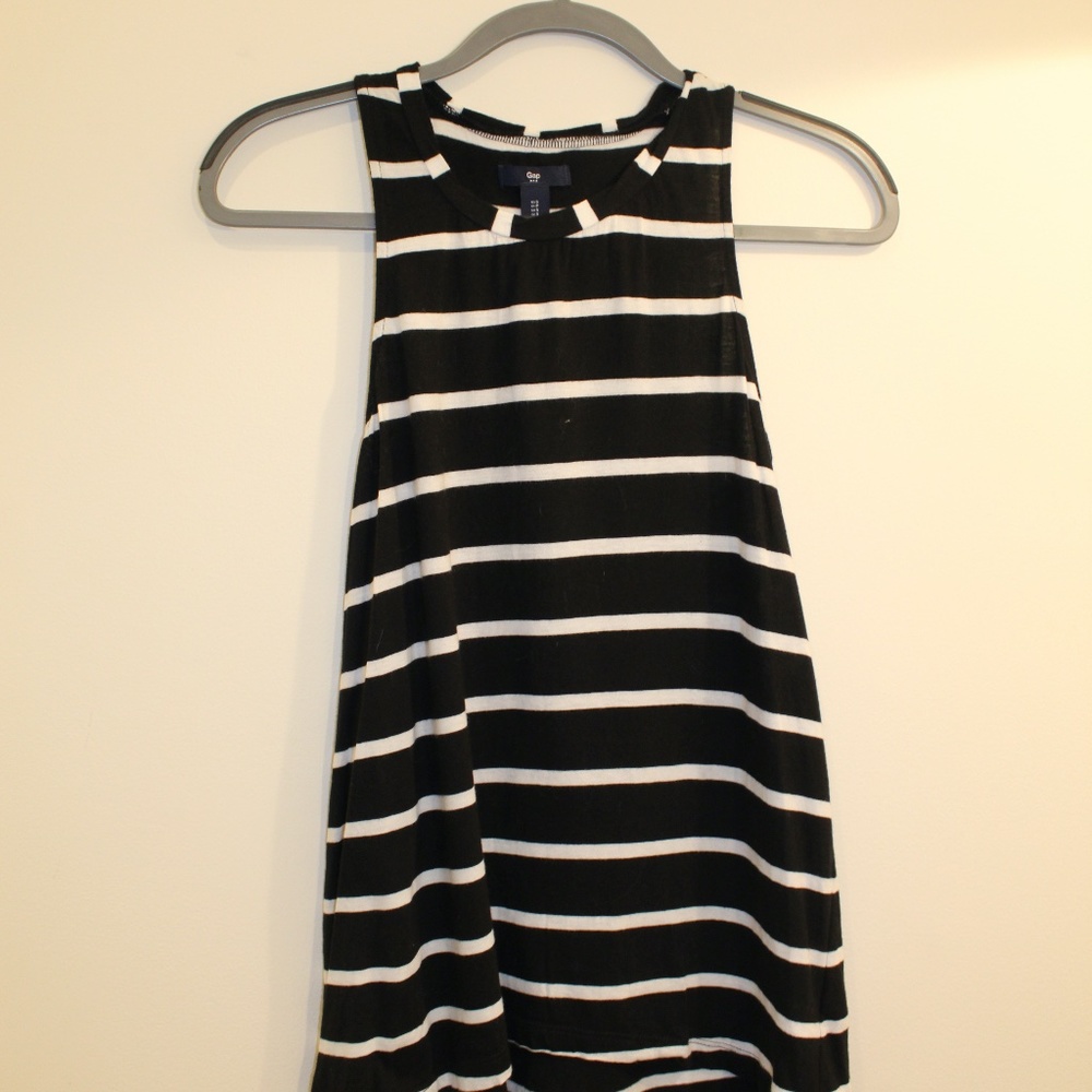 Black & White Striped Gap Tank Top